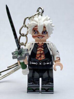 Demon Slayer Sanemi Shinazugawa Custom Minifigure Keychain